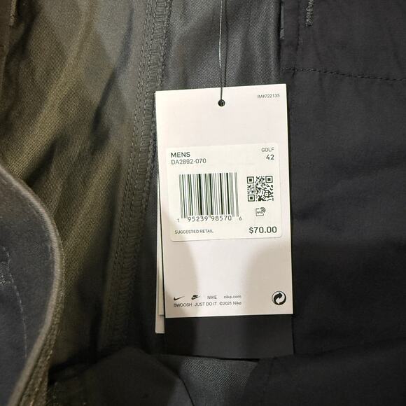 NEW Nike Dri Fit UV Men's Shorts 42 DA2892 Cotton Golf Club Printed Flat JJ11 - Picture 4 of 6